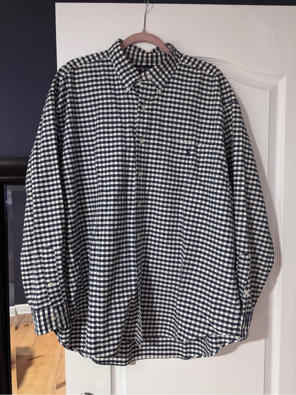 Ralph Lauren Blake Men’s XL Blue Check Button Down Shirt